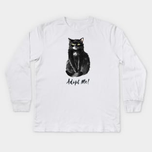 Adopt me cat Kids Long Sleeve T-Shirt